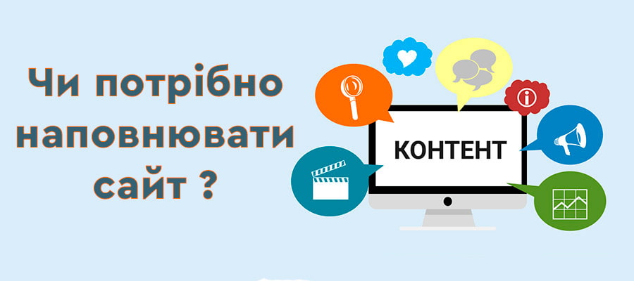 Наповнення сайту контентом